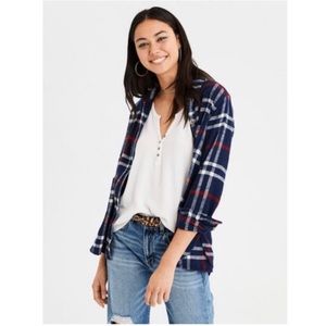 AE AHHMAZINGLY SOFT FLANNEL BOYFRIEND SHIRT Size S